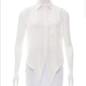 Equipment White Silk Tie Blouse